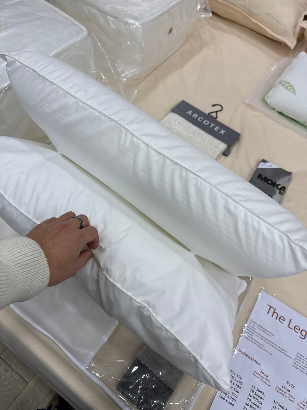 Oreiller Double Sensation 2 en 1 – Mémoire de Forme & Fibre Silicone Détachable